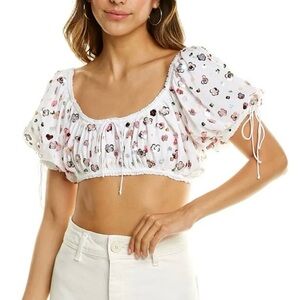 For Love & Lemons Cold Hearted Sequin Embellished Top NWT